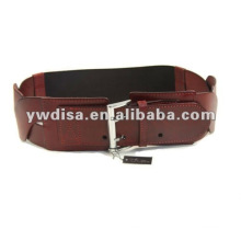 2013 Fashion Women's red elastic and real leather belts